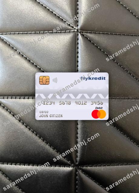 Denmark Nykredit bank master debit card photolook front